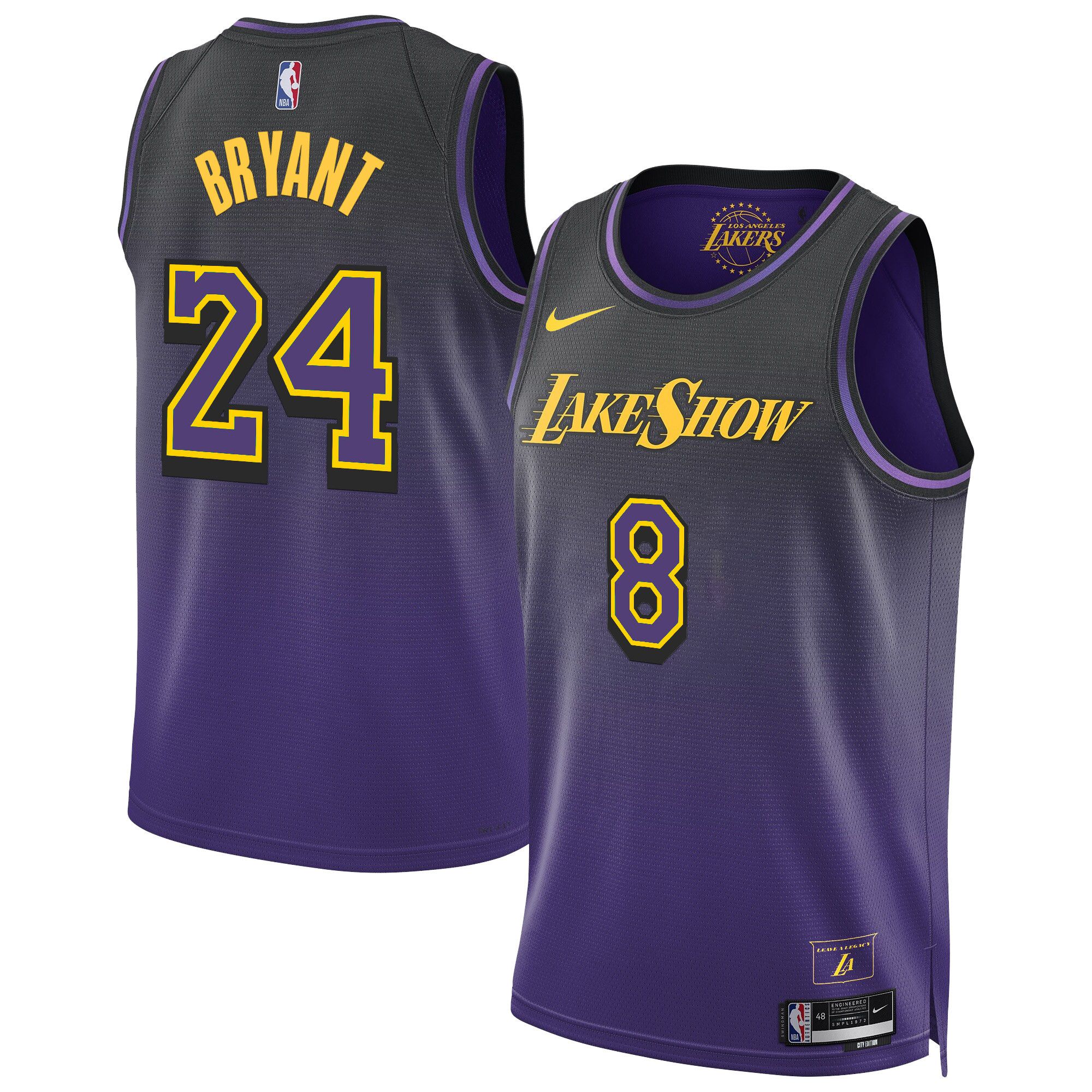 Men Los Angeles Lakers #24 Bryant Purple 2025 Nike Swingman NBA Jersey